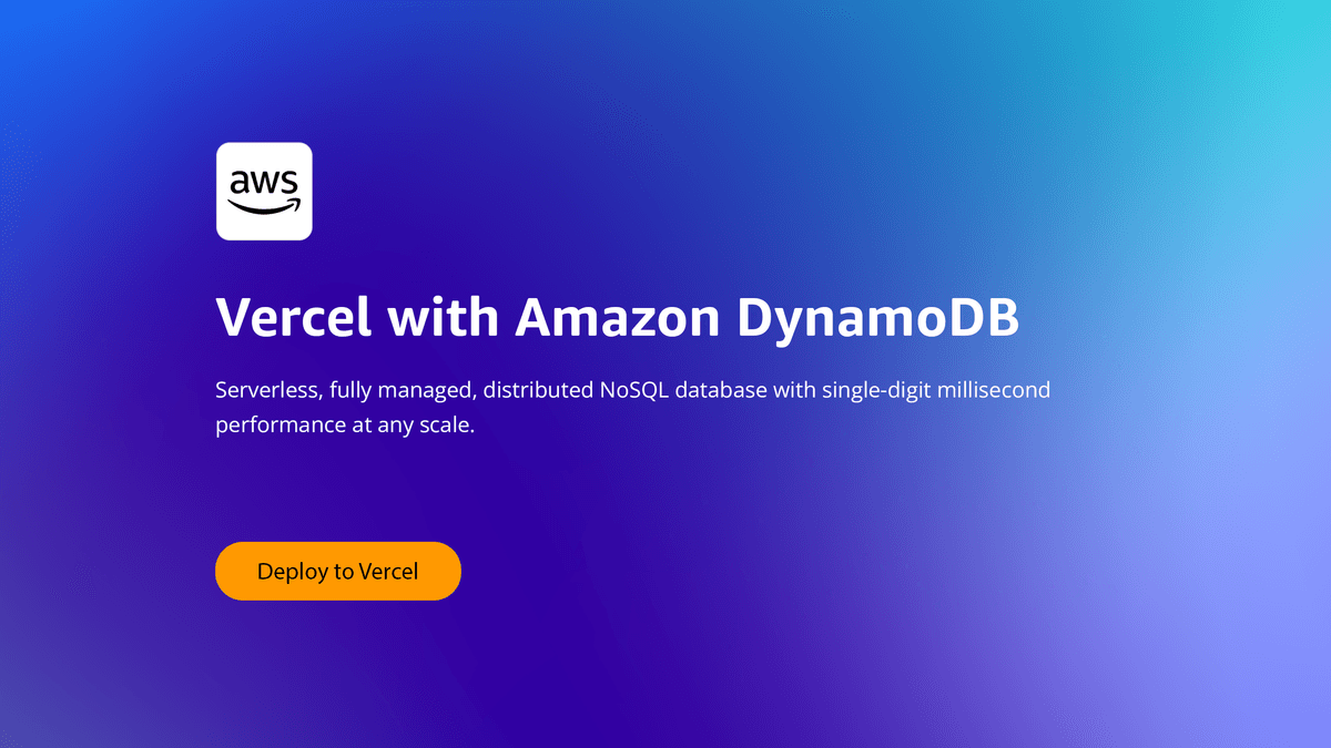 Vercel AWS DynamoDB native integration